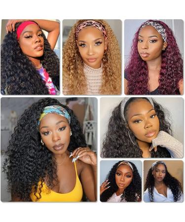Feibibin 12 Inch Real Hair Headband Wig - Natural Curly Style for Black Women - Buy Online on GoSupps.com