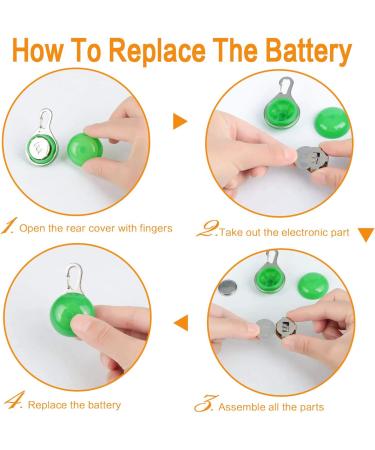 YMCCOOL LED Dog Collar Light Clip-On Pet 6 Pack Dog Lights for Collars Keychain Light with 6 Extra Replacement Batteries - Waterproof Safety Flashlight of Dogs and Cats Gifts for Pets Colorful 6 - Buy Online on GoSupps.com