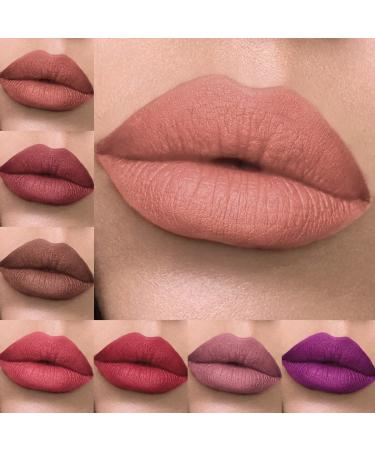 Velvet Matte Liquid Lipstick - Long-Lasting Waterproof Formula | Non-Stick Cup Lip Gloss (Nude.01) - Shop Internationally - Buy Online on GoSupps.com
