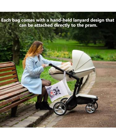 Leukurvo 2er Diaper Bag Wetbag - Waterproof Reusable Fabric Diapers & Pockets for On-the-Go Baby Travel - Buy Online on GoSupps.com