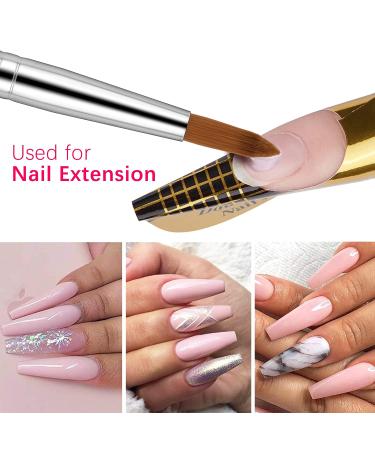 Morovan Acrylic Nail Brush - 1PCS Size 12 Pure Kolinsky Sable Bristles for Nail Art Extension - Ideal for Manicure & Pedicure - Includes Special Liquid Glitter Handle - Buy Online on GoSupps.com