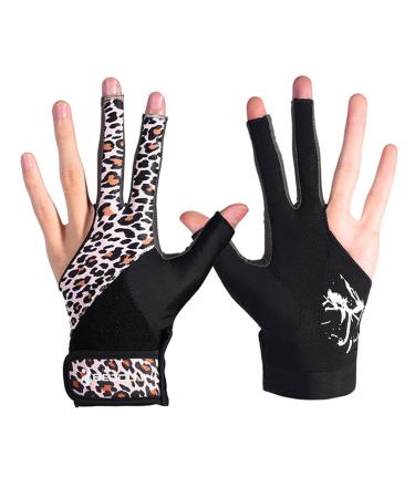 Billiard Glove,3 Finger Billiards Gloves for Man Woman, Pool Cue Gloves,Snooker Playerss Gloves,Durable Breathable Anti-Skid,Wear on The Right or Left Hand Medium