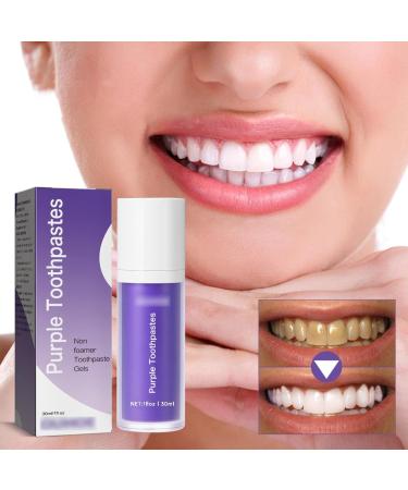 Purple Teeth Whitening Toothpaste | Deep Cleaning & Stain Removal for a Brighter Smile - Buy Online on GoSupps.com