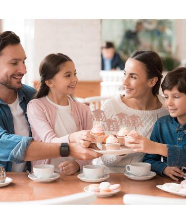 MonMon & Craft Congrats MBA Cupcake Toppers/MBA Graduation Cupcake Decor/Congrats Grad Cupcake Toppers/MAB Graduation Party Cupcake Decorations/Rose Gold Glitter 24 Pcs - Buy Online on GoSupps.com