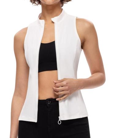 JACK SMITH Women's Lightweight Golf Vest with Pocket - Sleeveless Running Jacket for Hiking Athletic S-2XL Ivory - Buy Online on GoSupps.com