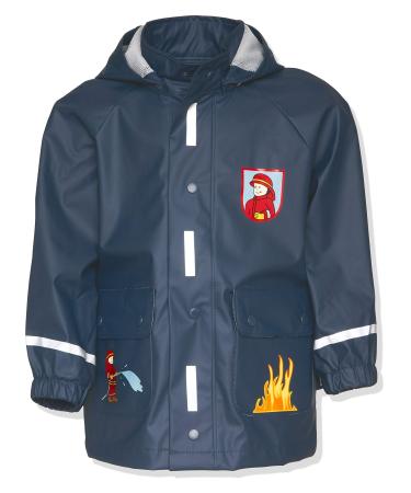 Playshoes Unisex Kid's Regenjacke Wind and Waterproof Raincoat Rainwear 104 Fire department