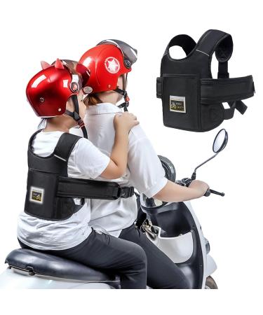 Children's motorcycle seat belt adjustable length children motorcycle belt motorcycle children belt with reflective stripes bicycle behind seat seat belt fall protection for 3-12 years
