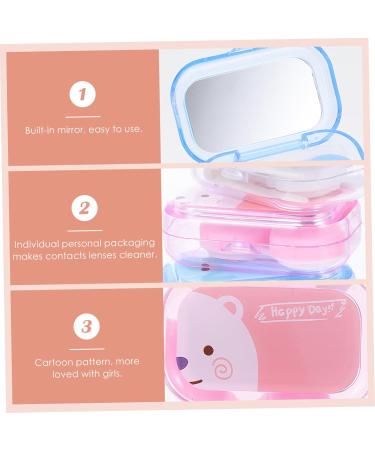 JECOMPRIS Cartoon Contact Lens Case - Compact Travel Holder | 4 Box Set for On-the-Go | Assorted Colors | Perfect for Contacts 6.5x4.5x2.5CM - Buy Online on GoSupps.com
