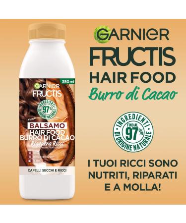Garnier Fructis Hair Food Beurre de Cacao Shampoing 350ml + Apr s-Shampoing 350ml + Masque Triple Usage 390ml pour Cheveux Secs et Boucl s 98% d'Ingr dients d'Origine Naturelle - Lot de 3 - Buy Online on GoSupps.com