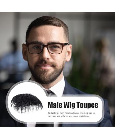 Hair System Men | Men's Toupee | Hair Replacement Patch Men Men's Toupee V-Shape Hairline Hair Extension Real Human Hair Invisible Forehead Hairpiece Natural Hairpiece for Men - Buy Online on GoSupps.com