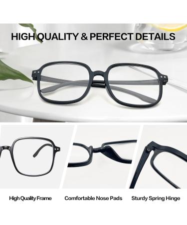 Kaeoisfu Oversized Square Reading Glasses for Men & Women | Fashionable Blue Light Blocking Multi-Colored 1.0 Diopters - Buy Online on GoSupps.com