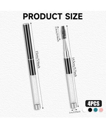 Spoolies Mascara Wands with Cap - 4 Pcs Portable Eyelash Brush Applicators for Eyelash Extensions | Reusable Travel Makeup Tools for Women - Buy Online on GoSupps.com