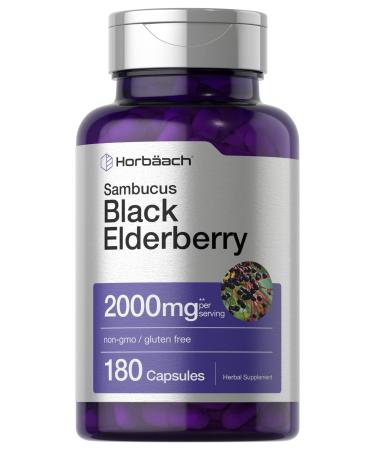 Horbaach Black Elderberry  2000mg - 180 Capsules