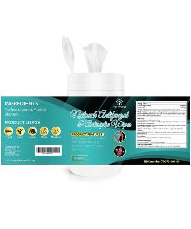Natouch Antifungal Body Wipes - Non-Toxic, Alcohol-Free, Rinse-Free Gym Wipes for Athletes Foot, Jock Itch, and Ringworm - Buy Online on GoSupps.com