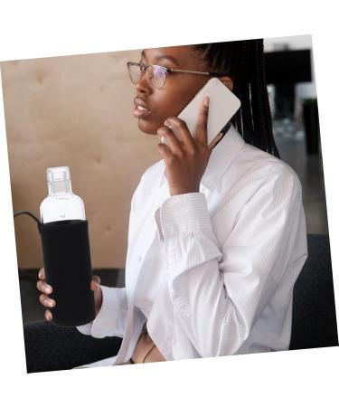 Alipis Clear Time Glass Scale Holder Water Juice Bottle with Cup Transparent Portable Drinking Practical 23.5X6.5X6.5CM Transparent - Buy Online on GoSupps.com