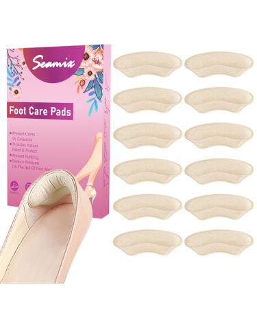 Heeren cushion for loosely and too large shoes 6 pairs of heel holder for blisters & friction self -adhesive heel protection for shoes high heel pads inserts anti -slip thick inserts and fillings 6 skin colors 6 pairs