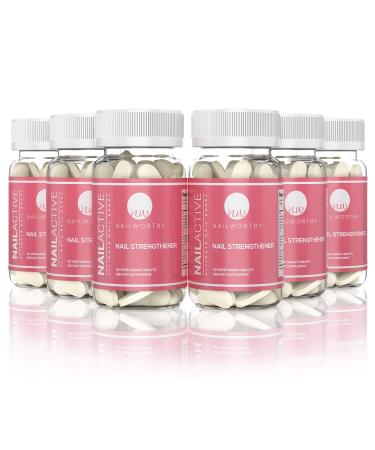 Nailworthy Nailactive 100 Guaranteed Stronger Healthier & Longer Nails 1 Month Supply Faster Growing All Natural Vegan Strengthening Nail Hardener 6 months