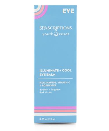SpaScriptions Illuminate + Cool Eye Balm Niacinamide, Vitamin C & Rosewater 0.35 oz