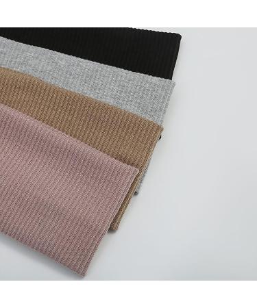 8cm Wide Black Headband for Women White Gray Stretchy Jersey Hair Band for Yoga Makeup Running (black+black+black) - Buy Online on GoSupps.com