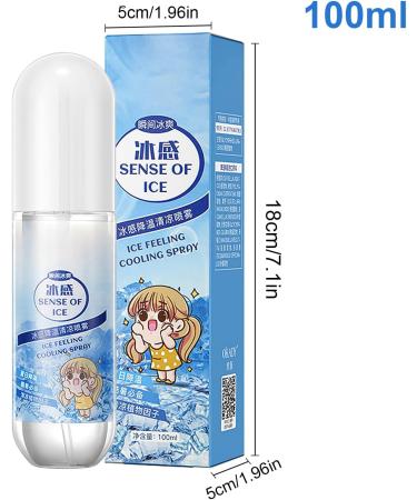  Yhsioaklo Hot Flashes Cooling Spray | 100 Ml Calming Body With Cool Skin And Stress Relief Agent | Light Summer Report For Face Neck Calming Spray - Buy Online on GoSupps.com