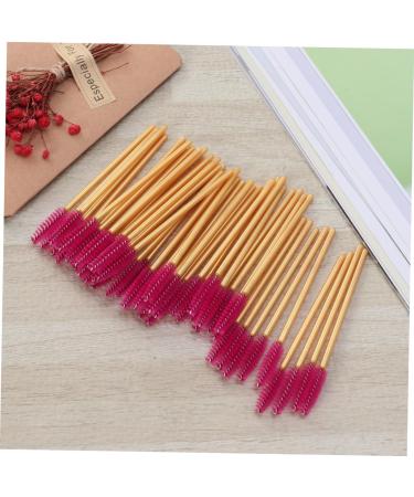 FRCOLOR 50 Pcs Eyelash Brush Mascara Wands Eyelash Mascara Brush Applicator Portable Eyelash Curler 50 Pcs Rose - Buy Online on GoSupps.com