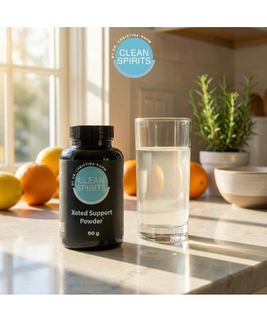 Clean Spirits Xoted Support Powder for Hangover Relief & Liver Support | with B Complex Vitamins Magnesium Vitamin E & Garlic | 30 Servings 90g - Buy Online on GoSupps.com