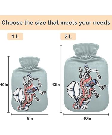 Buy Naanle Skull Octopus Heat Bottle - 1L Transparent Hot Water Bottle | Hand and Foot Warmer for Pain Relief & Cold Therapy - International Shipping Available - Buy Online on GoSupps.com