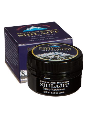 Sayan Pure Shilajit Resin 100g (660 Servings) 5 Month Supply Highly Potent Organic Fulvic Acid Supplement - Energy Boosting Detox Supports Immune System Memory and Focus 660.0 Servings (Pack of 1)