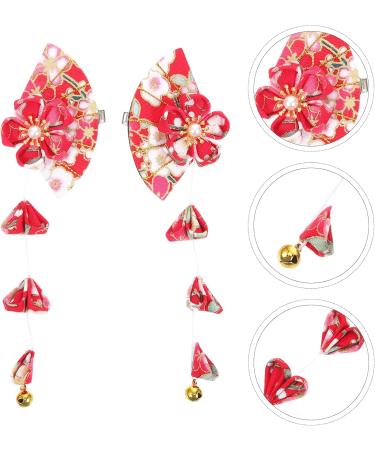1 Pair Fan Hanfu Hairpin Kimono Hair Accessories Kimono Flower Hair Fan Barrette Clip Flower Barrettes Vintage Tassel Hairpins Hair Ornament The Flowers Metal Japan Misss1 - Buy Online on GoSupps.com
