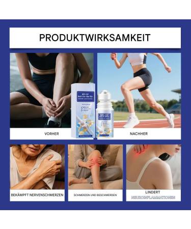 Roll-On Gel de soin des articulations - Soulagement apaisant et rapide - Soulage les muscles et les articulations - Pour genoux bas du dos cou mains pieds et corps entier - Buy Online on GoSupps.com