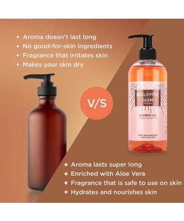 Be lla Vi ta Luxury Glam Body Wash - Refreshing Aloe Vera Shower Gel for Deep Cleansing & Hydration | 500 ml - Buy Online on GoSupps.com