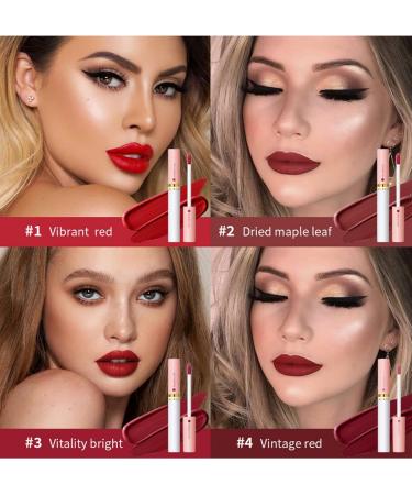 Buy MAEPEOR Matte Lipstick Set - 4 Velvety Waterproof Colors | Long Lasting & All Day Wear | Perfect Lipstick Samples Case (Set 02) - International Shipping Available - Buy Online on GoSupps.com