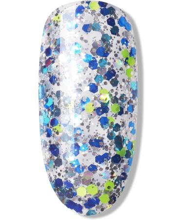 Blue Sky Christmas Kids Nail Varnish Bauble - Snowman Blue Multicolour Glitter 5ml - Buy Online on GoSupps.com