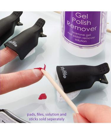 STYLFILE Gel Nail Polish Remover Clips Original - Acetone Soak-Off Clip UV Gel Shellac Varnish Removal Set - Buy Online on GoSupps.com
