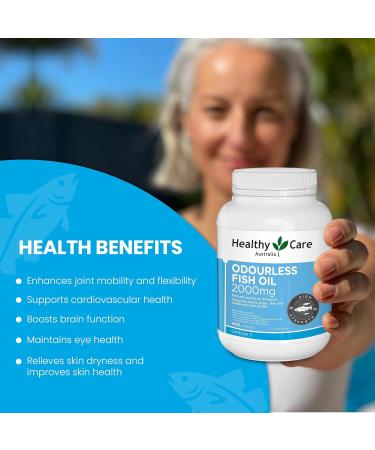 Healthy Care Odourless Fish Oil 2000mg 400 Soft Capsules - Buy Online on GoSupps.com
