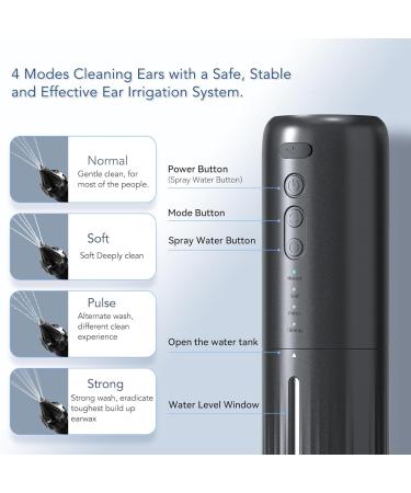 Electric Ear Wax Removal Kit Rechargeable Ear Cleaner with 9 Tips & 4 Pressure Settings for Effective Ear Cleaning - Buy Online on GoSupps.com
