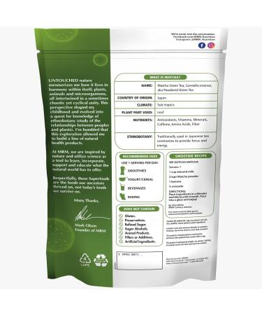 MRM Matcha Green Tea Powder 6 oz - Premium Organic Matcha | Antioxidant Boost - Buy Online on GoSupps.com