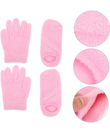 FRCOLOR 4 Pairs Gel Care Kit Grooming Gloves Hand Healing Man Suit Hand Softening Protective Gloves Small Cotton Gloves Hand Gloves Men Suit Sock Pink Yarn Women's Moisturizing - Buy Online on GoSupps.com
