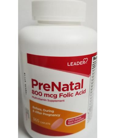 Leader PreNatal Vitamins 365 Caplets (Pack of 2)