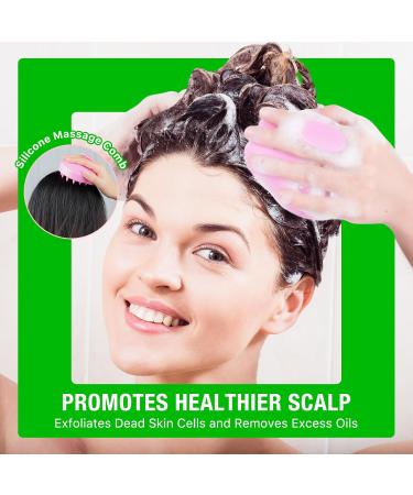 Pure Castor Oil & Scalp Massager Combo - 60ml for Hair Growth | Silicone Shampoo Brush | International Shipping Available - Buy Online on GoSupps.com