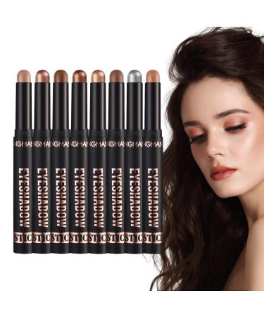 Eyeshadow Pencil Set - Shimmer Creamy Eyeshadow Pencils - Waterproof Shimmer Eye Shadow Sticks Eye Shadow Stick Makeup Set Smoky Highlighter Eye Makeup Pochy