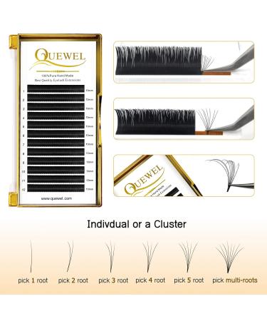 QUEWEL 0.05 D Curl 13mm Self-Fanning Volume Eyelash Extensions - Easy Fan Lashes for Stunning Volume Boost - Buy Online on GoSupps.com