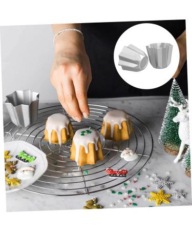 Alipis 2pcs Octagonal Cake Mold Roasting Pan Paper Cups Cupcake Mold Creative Baking Mold Muffin Candy 7.5x7.5x6.5cm Silver - Buy Online on GoSupps.com