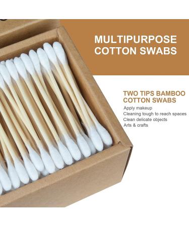 MYQIPGD Bamboo Cotton Swabs 600 Count - Biodegradable & Organic Wooden Qtips Cotton Swabs | Natural Cotton Buds | 3.0 inch (600 Bamboo) - Buy Online on GoSupps.com