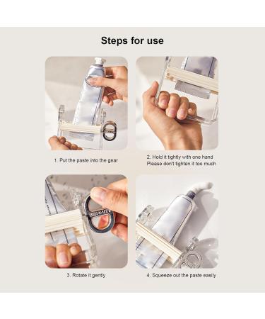 Tube Squeezer Tool No Drilling Toothpaste Squeezer Rolling Tube Squeezer and Tube Squeezer Tool Accessories for Toothpaste Hand Cream White - Buy Online on GoSupps.com