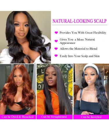 Xagujpo V Part Body Wave Human Hair Wig - Brazilian Virgin Hair for Black Women - Glueless U Part Half Wig with No Leave Out - 150% Density Natural Color - Buy Online on GoSupps.com