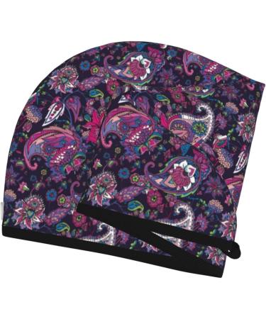 Traditional Oriental Paisley Microfiber Hair Towel - Soft Super Absorbent Coral Velvet Wrap for Long & Curly Hair - Buy Online on GoSupps.com