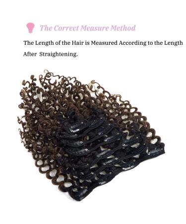 Loxxy 20 Inch Jerry Curly Clip in Hair Extensions Remy Human Hair #1B/4 - Black Women Natural Black to Chocolate Brown Ombre - Double Weft 120g - Buy Online on GoSupps.com
