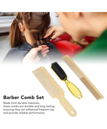 Professional Comb Set Barber Comb Set Fine Tooth Pocket Comb Stainless Steel Wide Tooth Comb Prevent Static Ultra Thin Portable Beard Brush for Hair Salon Personal Use - Buy Online on GoSupps.com