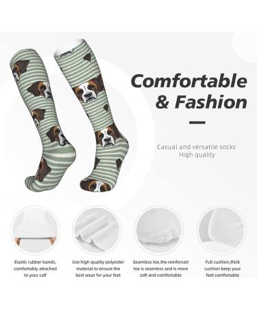 St Bernard Dog Compression Socks | Sage Stripes | 15-20 mmHg Support for Running & Cycling - Unisex - Buy Online on GoSupps.com